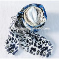 China Factory Turkey Style Leopard Printed Turkish Square Scarf Wholesale